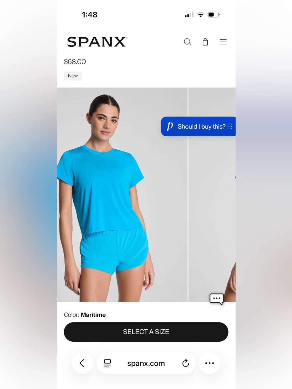 Spanx Short Sleeve top - NEVER WORN